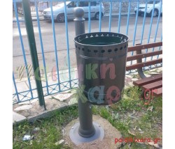 Μεταλλικός κάδος απορριμμάτων (επιστύλιος)